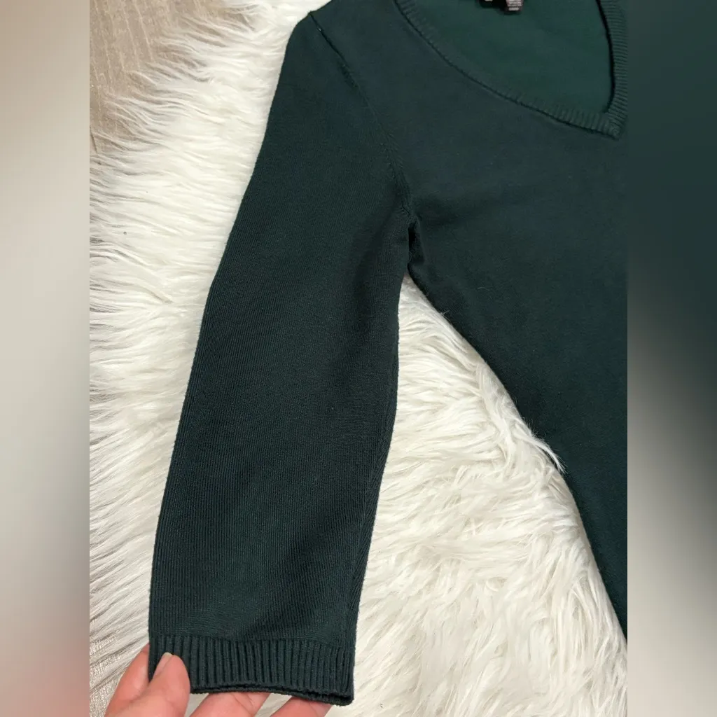 Calvin Klein Dark Green Long Sleeve Dress Size M - Image 4