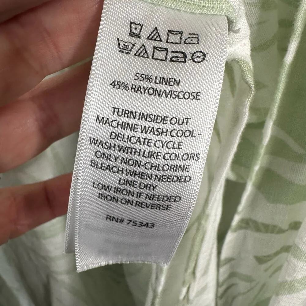 Cynthia Rowley Womens One Size Linen Blend Kimono Tropical Beach Swim Coverup - Image 8