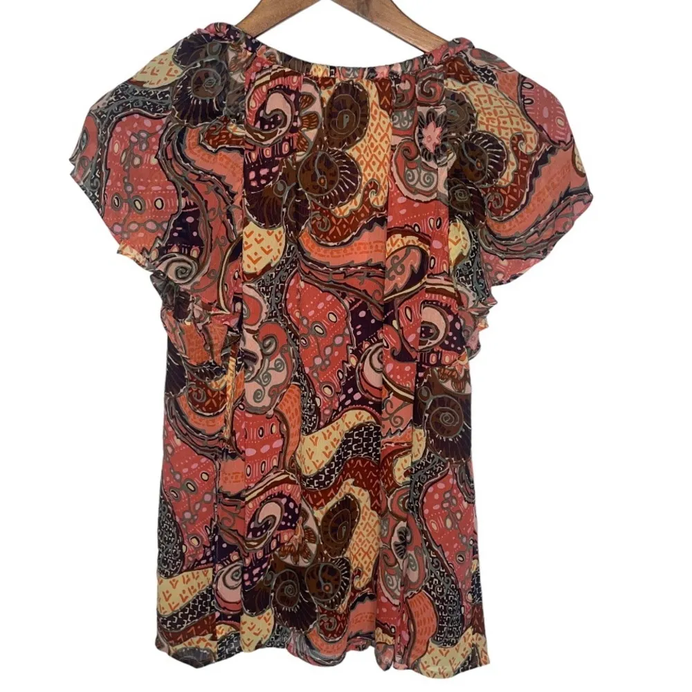 A.L.C. June Silk Short Sleeve Blouse - Image 5