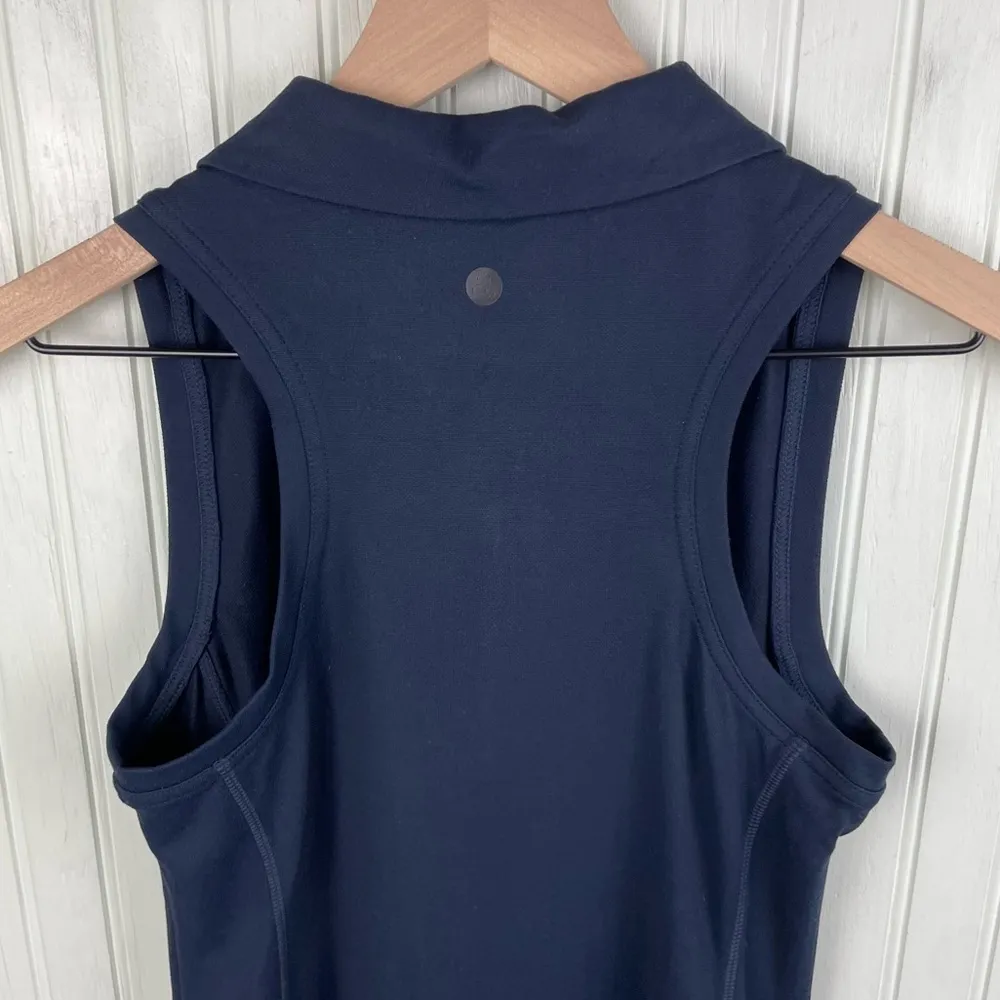 Zella Replay Sleeveless Zip Polo Dress Navy Blue Size XS Tennis Pickleball Mini - Image 9