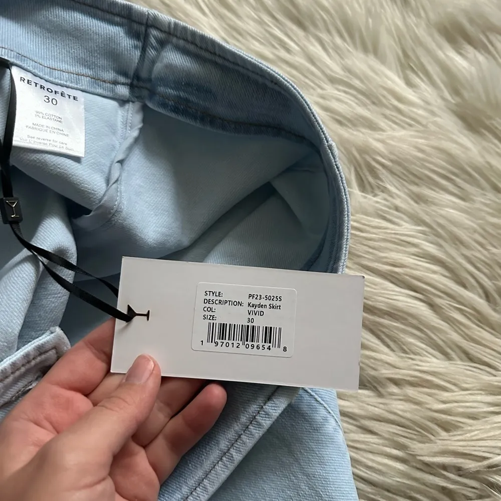 RETROFETE Kayden Skirt In Vivid Blue Size 30 - Image 10