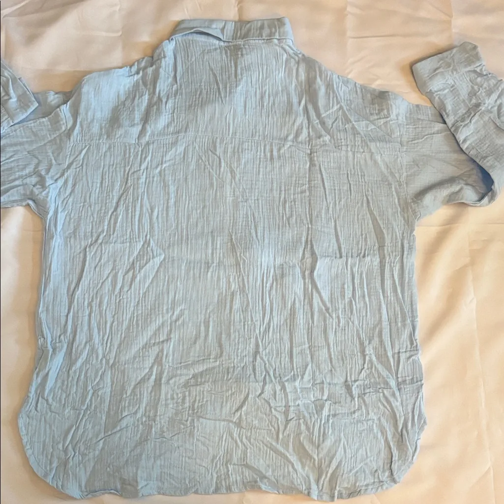 Sky Blue Shirt and Shorts Loungewear Set Women Size XL NWOT - Image 4