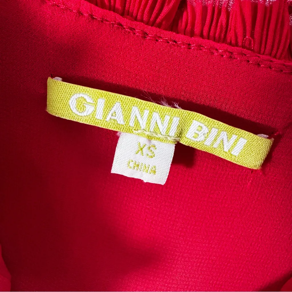Gianni Bini Snyder Ruffle Tiered Midi Dress Red WORN ONCE Size XS - Image 10