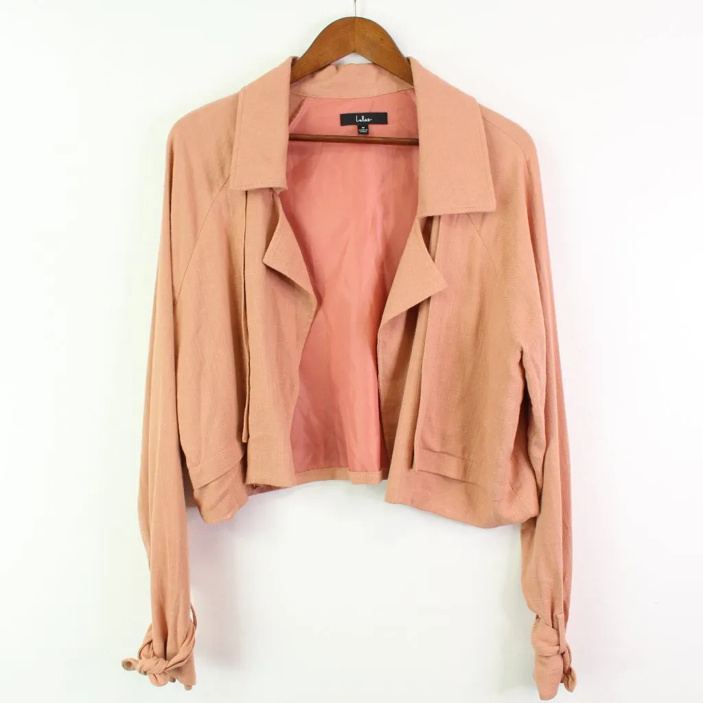 Lulus Positively Chic‎ Mauve Cropped Blazer Size M - Image 2