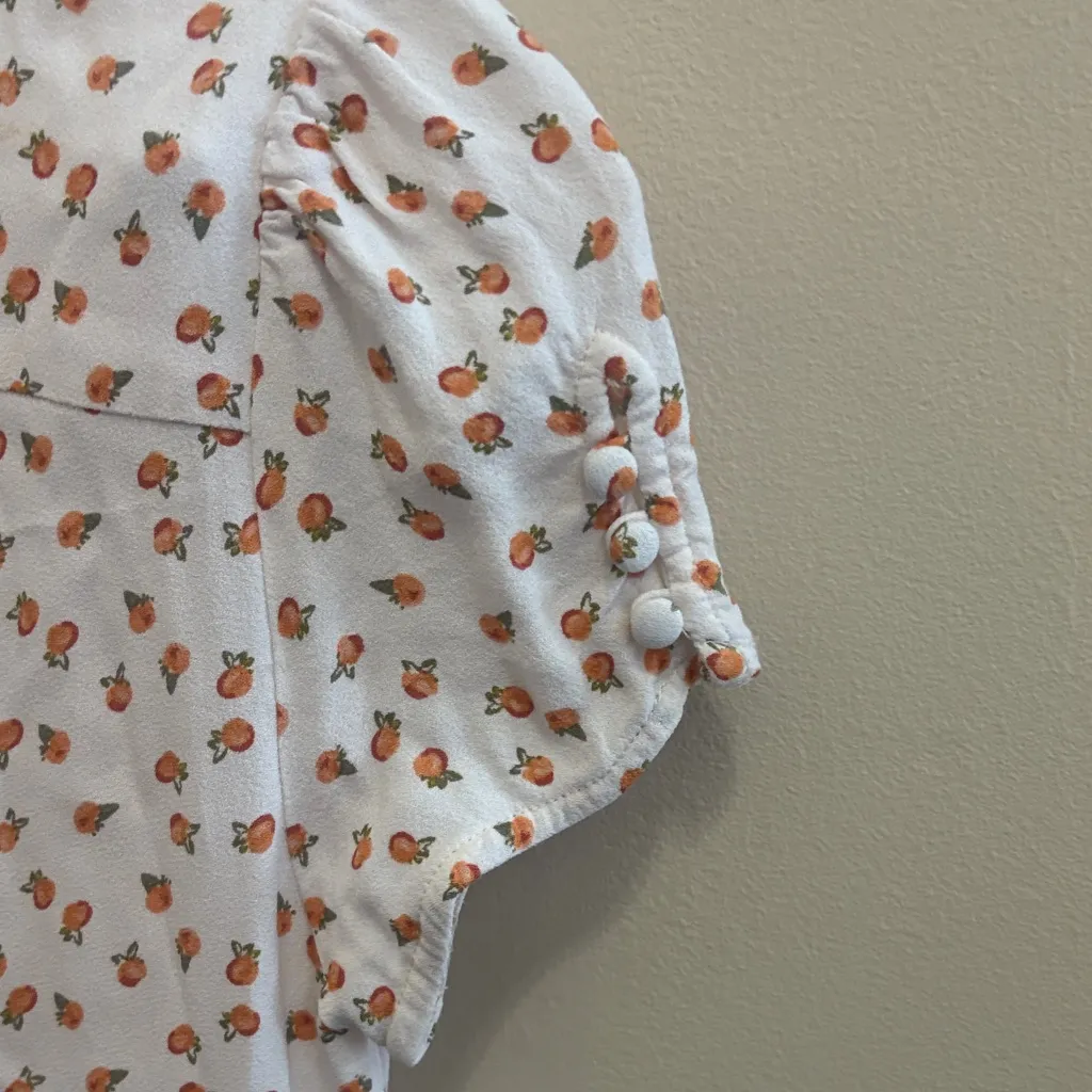 Free People white with small peaches Romper - Image 6