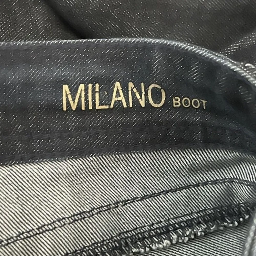 DL1961 Women's Milano Boot Jeans Blue Dark Wash Denim Long Inseam Boot Cut 4 26" - Image 7