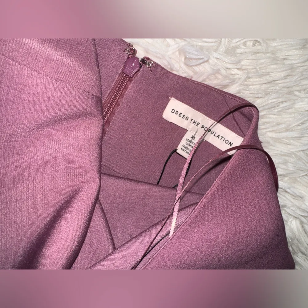 NWOT Dress The Population Paige Halter Neck Mermaid Orchid Purple Gown Sz XL - Image 5