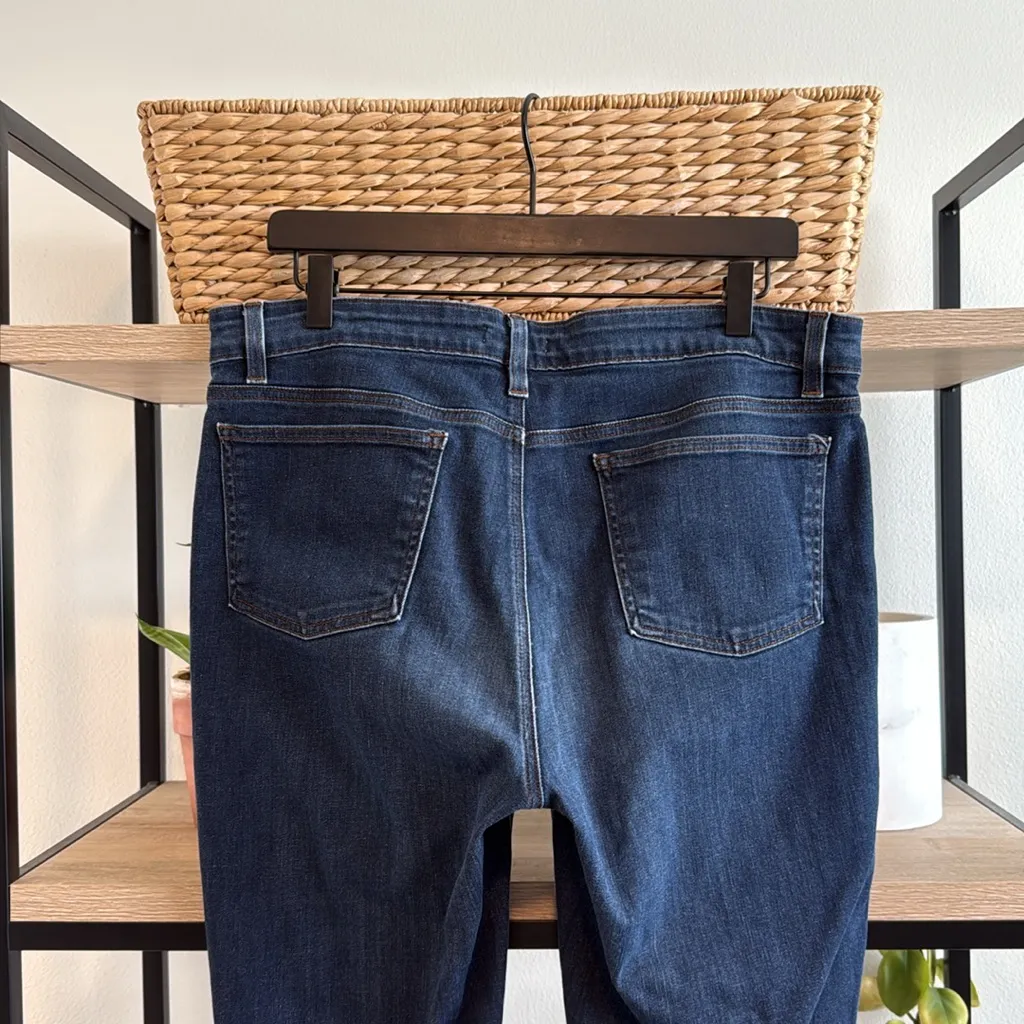 Eileen Fisher Mid-Rise Dark Wash Skinny Jeans, 12 - Image 5