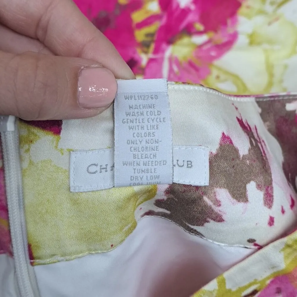 Charter Club Pinks floral pencil skirt Stretch Cotton size 8 - Image 5
