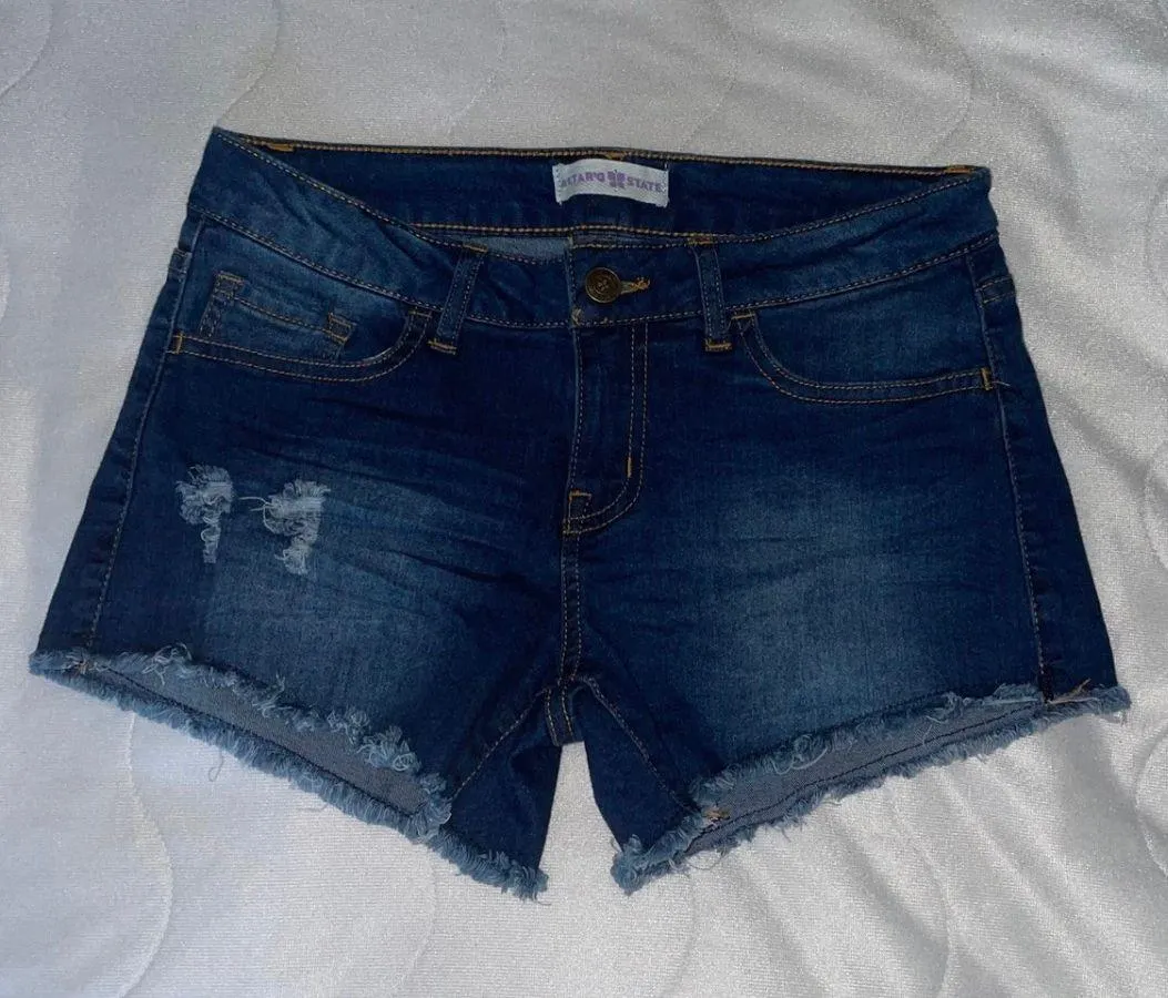 American Flag Jean Shorts - Image 2