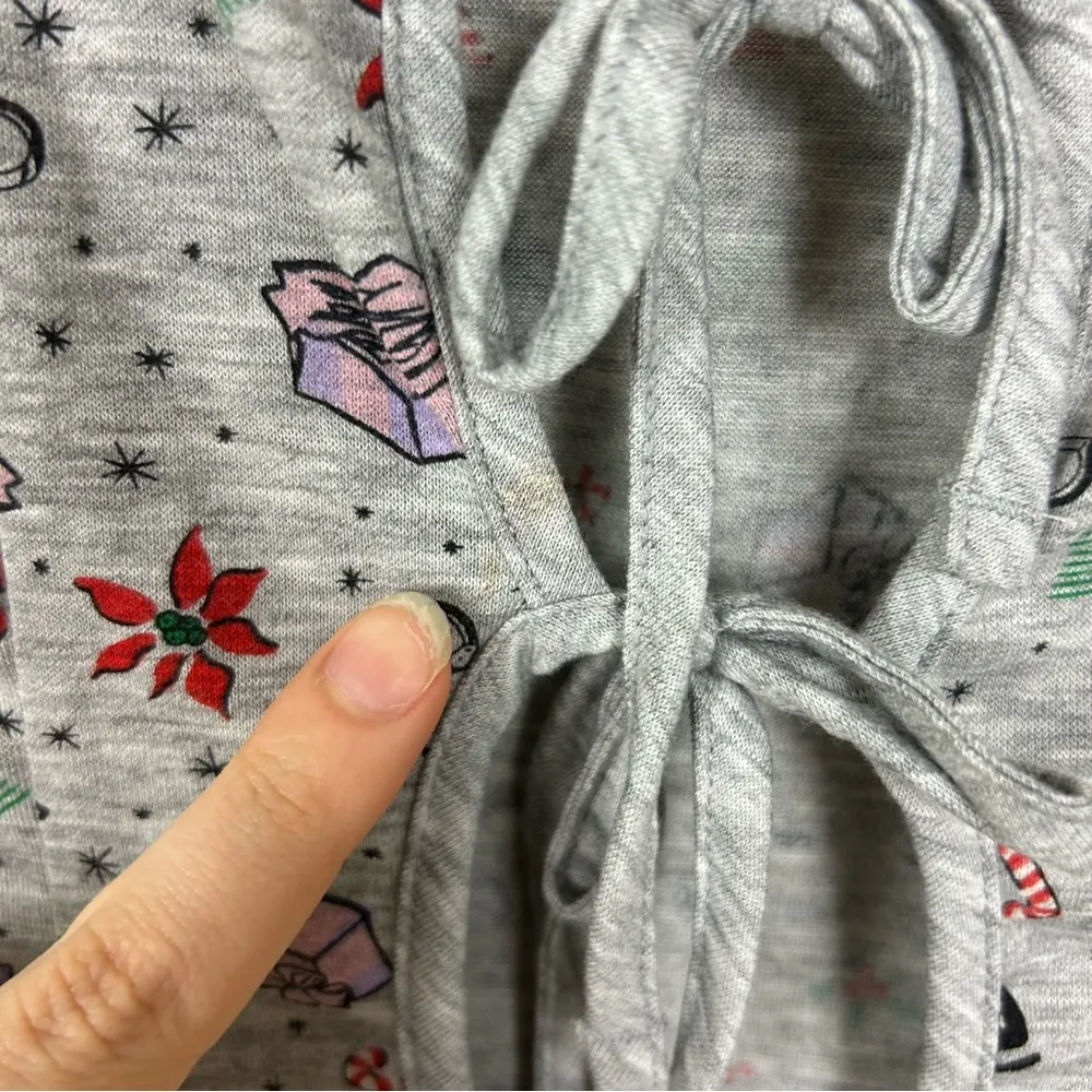 Savage X Fenty Tis The Savage Long Sleeve Sleep Shirt Size S Gray - Image 9