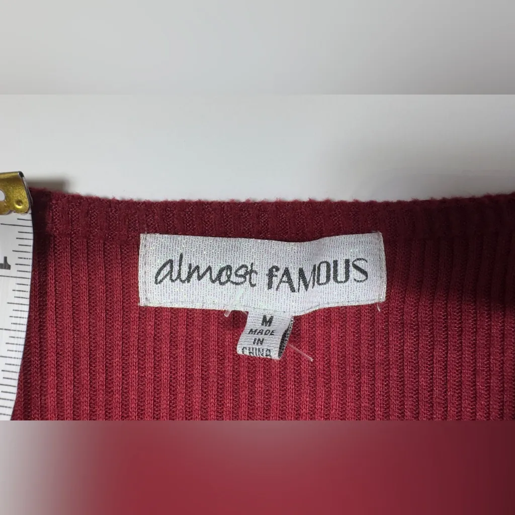 Almost Famous Burgundy Wrap Blouse 🍷 - Image 3