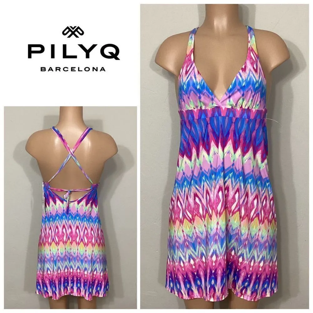 New. PilyQ multicolored coverup/dress. Normally $129 - Image 4