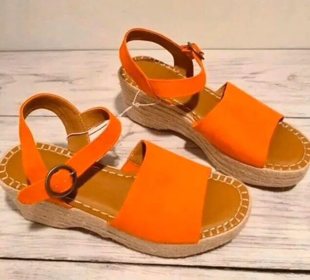 Coral Espadrilles, Size 7 1/2 Pink - Image 2