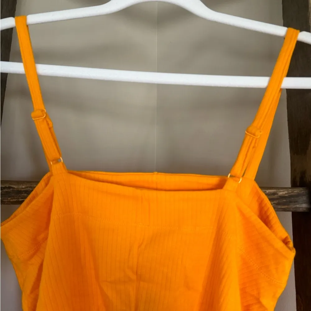 NWT Marissa Ribbed Bodysuit Tangerine Orange Size XS - Image 4