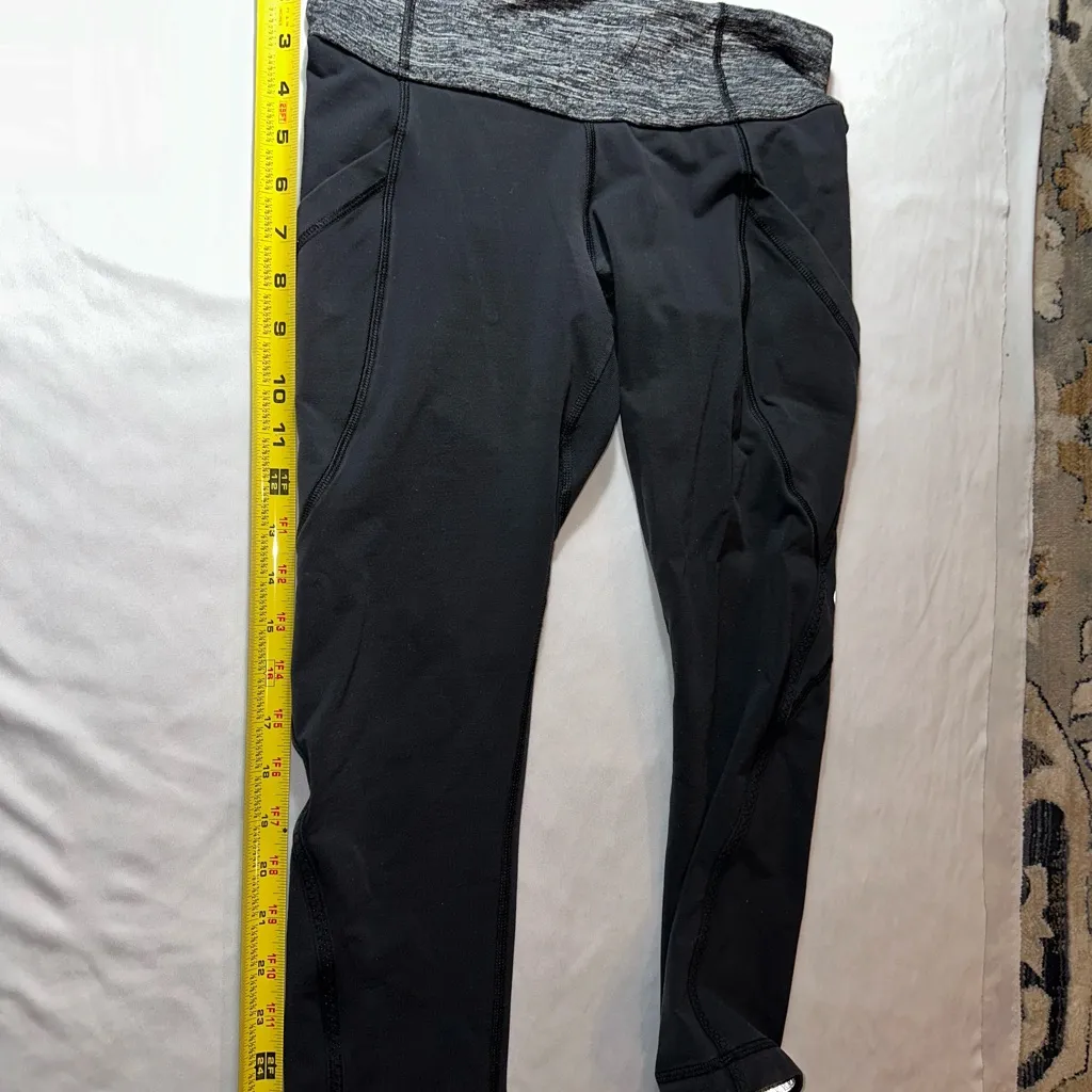 Lululemon Pace Rival cropped leggings 22 inseam black size 6 - Image 7