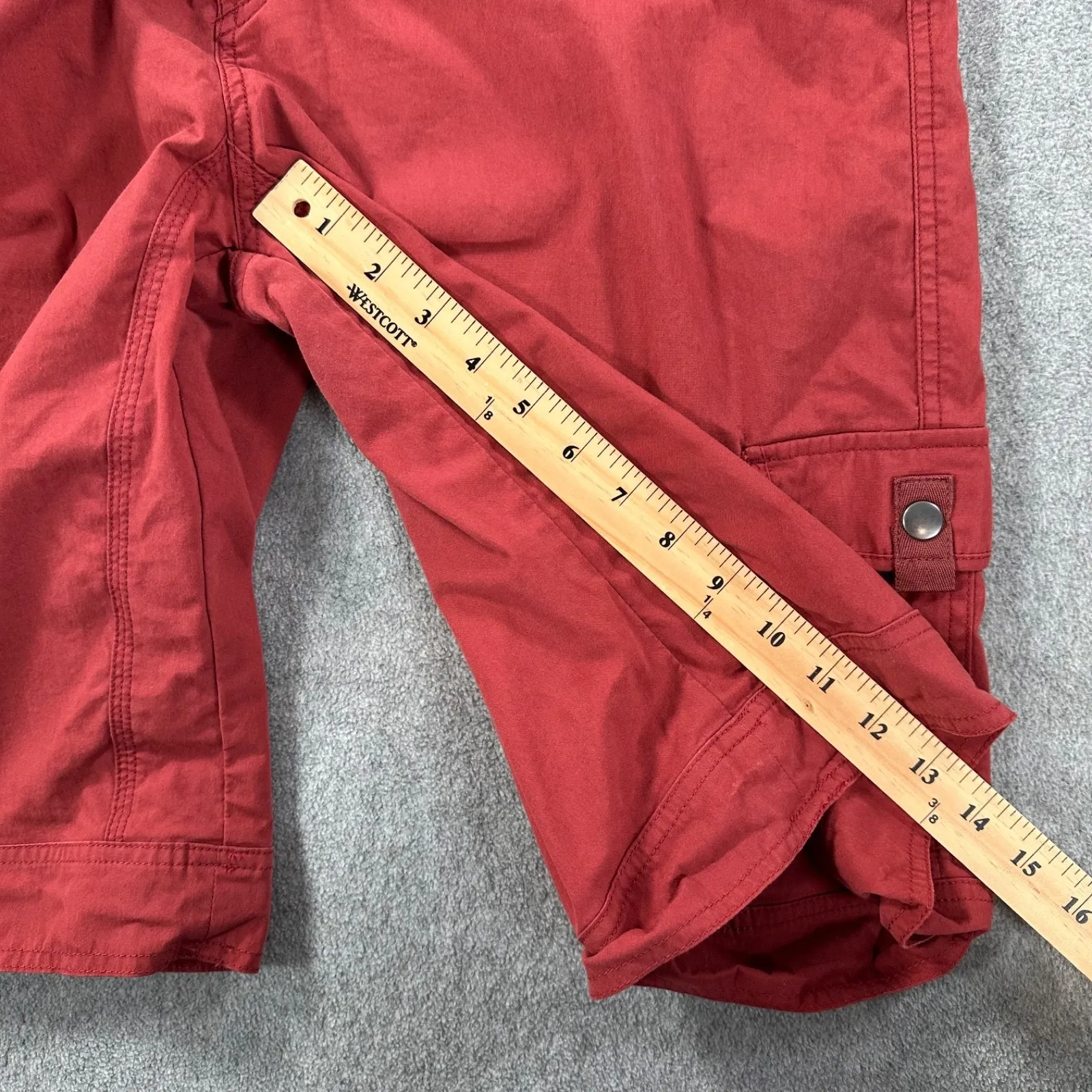 Kuhl Splash Cargo Bermuda Shorts Women's Size 16 Red 12" Inseam Outdoors Hiking - Image 7