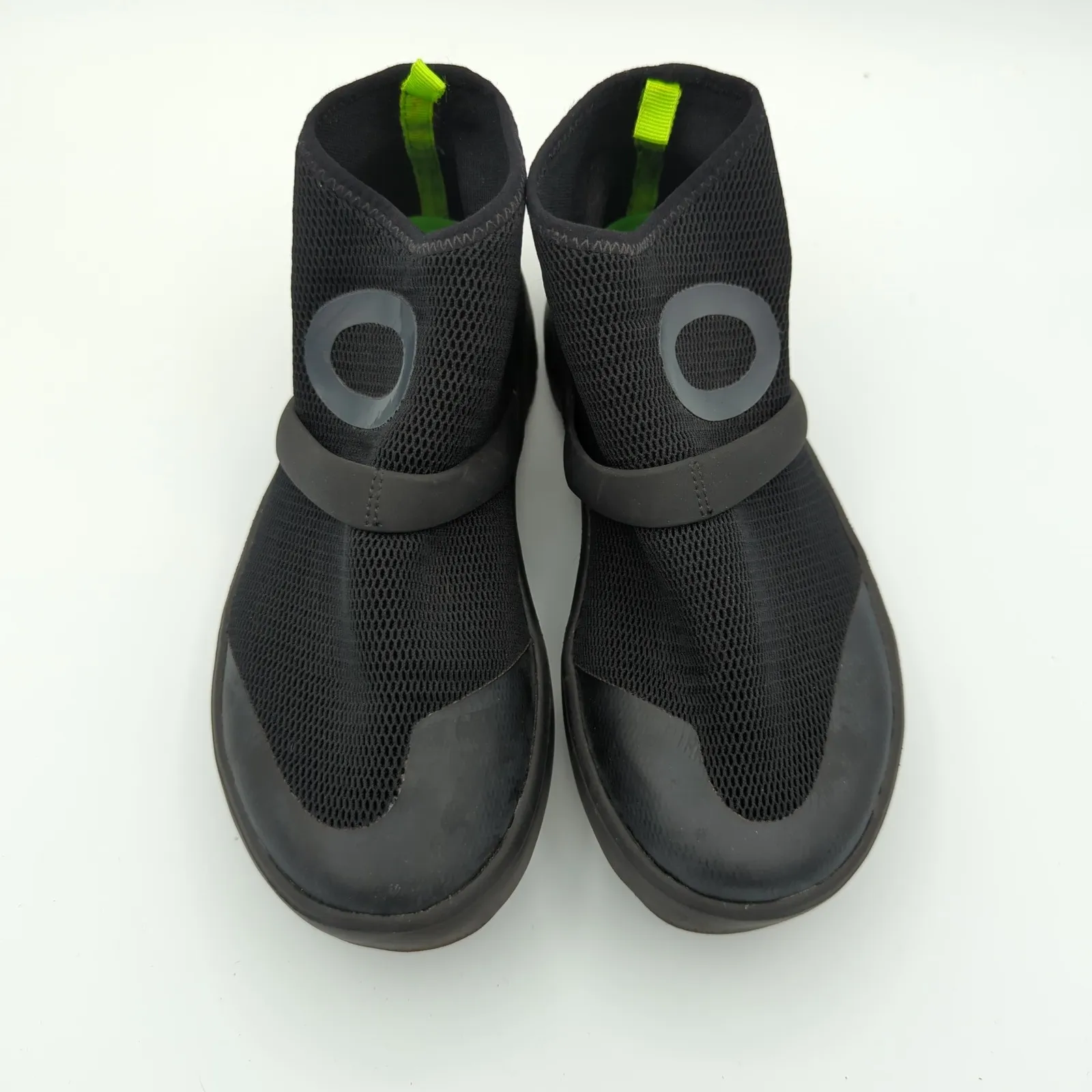 OOFOS OOMG High Black Mesh Slip On Sneakers Ankle Boots Recovery Womens 7 EU 38 - Image 4