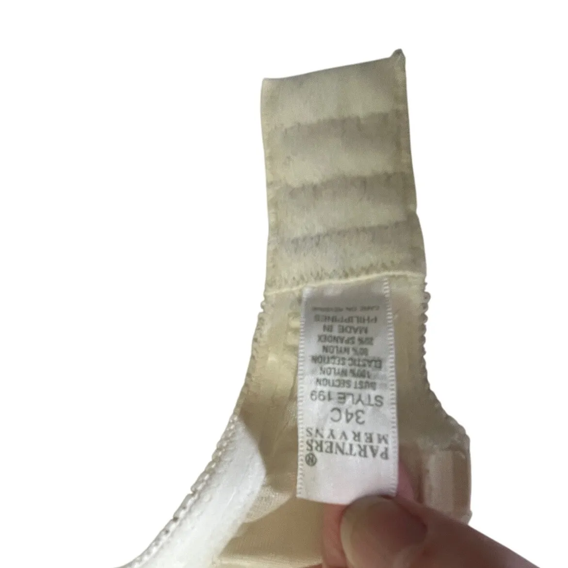 Vintage Mervyn's Partners Bra 34C White Underwire Lace Style‎ 199 Philippines Size undefined - Image 5