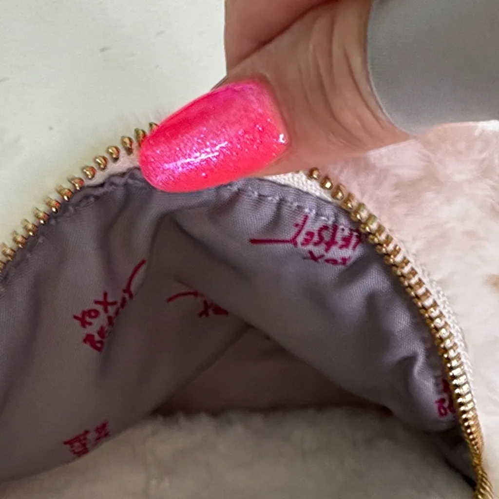 Betsey Johnson White Furry dog Backpack - Image 13