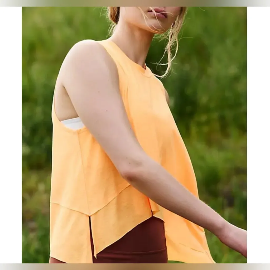 NWOT Free People FP Movement Tempo Tank - neon clementine orange - XS - Image 6