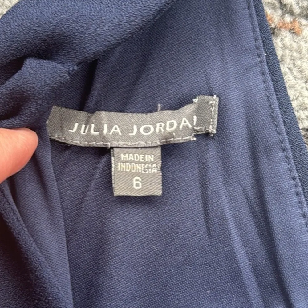 Julia Jordan Knot Neck Halter Jumpsuit Navy 6 - Image 6