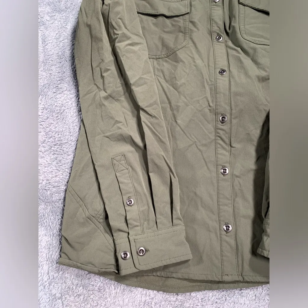 Duluth trading co olive Green flexpedition Hooded Jacket large - Image 2