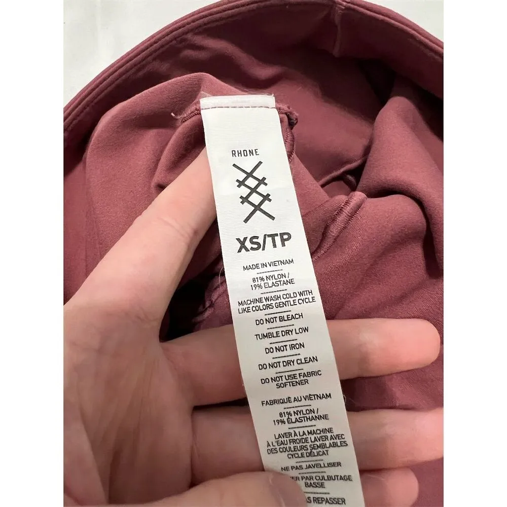 Rhone Womens XS Revive 7/8 Pocket Leggings Leggings with Pockets Activewear Red - Image 3