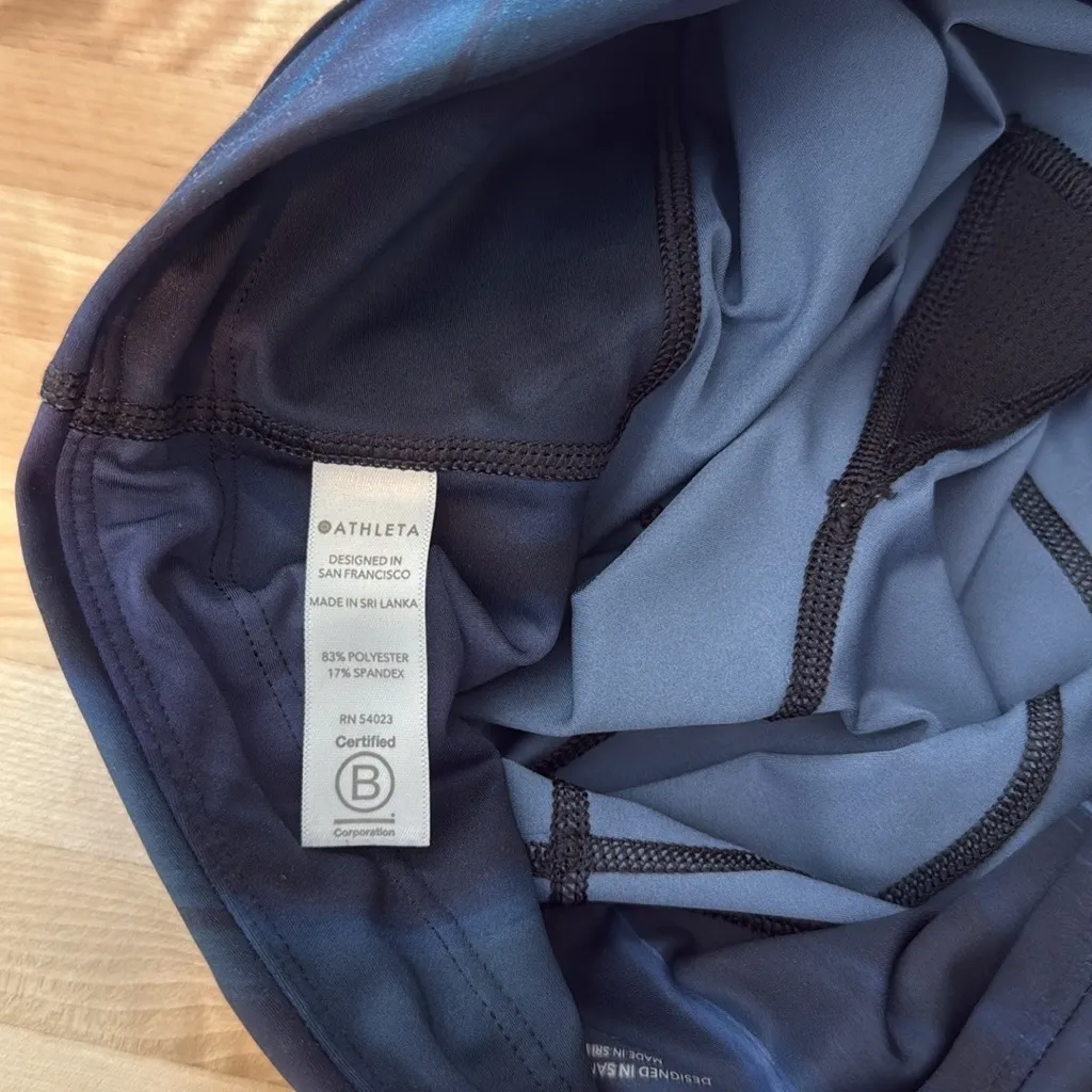 Athleta Mid-Rise Accelerate Geode Crop Zip Back Pocket Capri Legging Activewear - Image 11