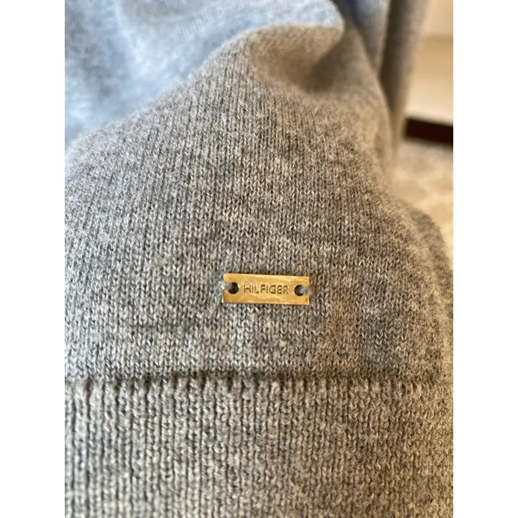 Tommy Hilfiger 100% Pima Cotton Gray Cardigan French Preppy Classic Parisian XL - Image 6