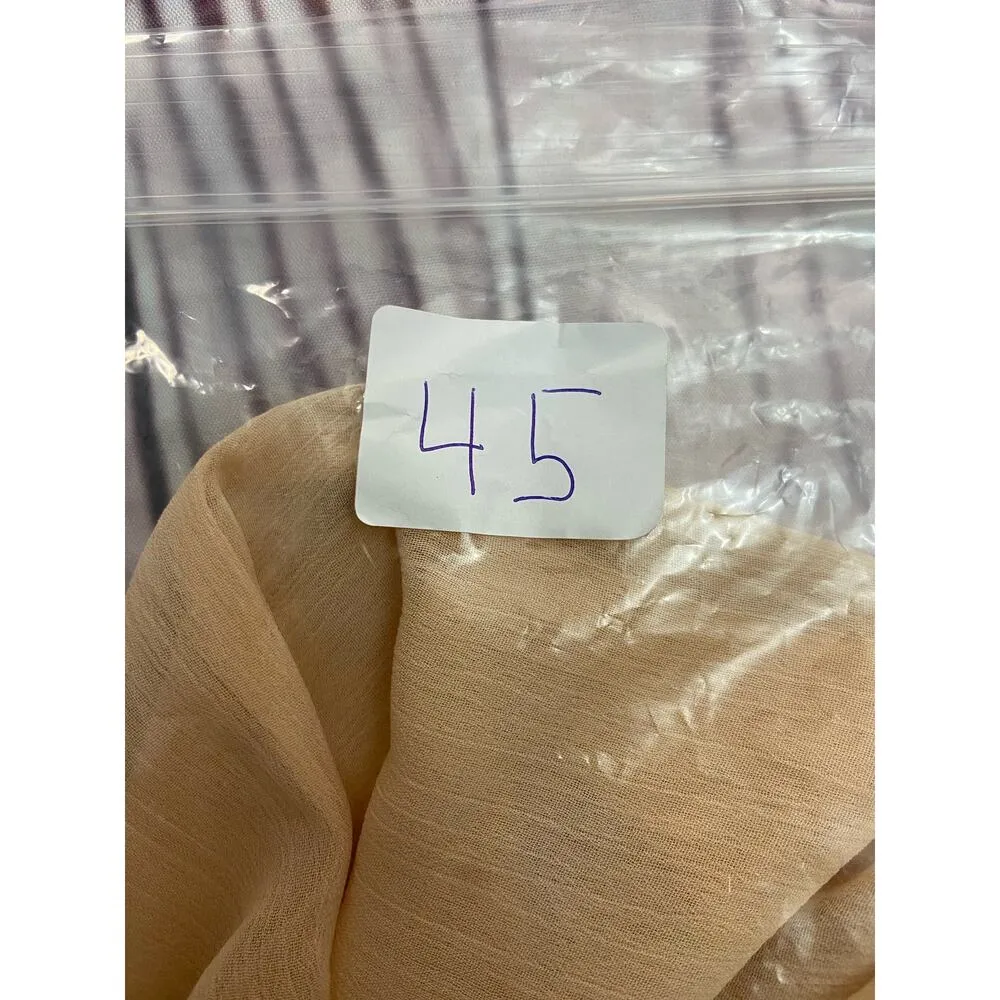 Lily White Blouse Top Womens L Sheer Chiffon Lace Keyhole 3/4 Sleeves Layering - Image 9