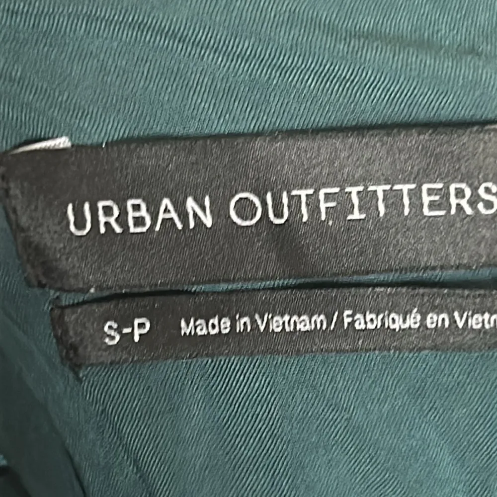 Urban Outfitters Strappy Back Cowl Neck A-Line Teal Velvet Burnout Mini Dress - Image 8