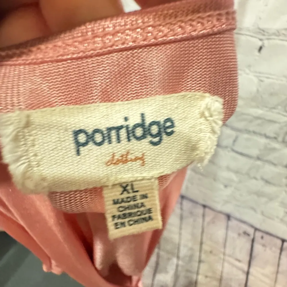 Anthropologie Porridge Shiny Pink Metallic Twist Tank Top Blouse Shine XL - Image 8