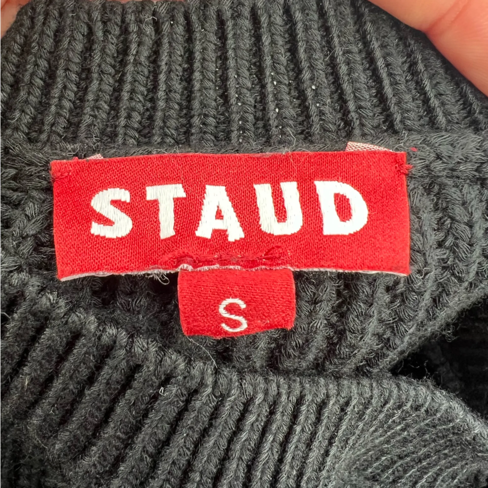 STAUD Marylebone sweater dress black sz - Image 4