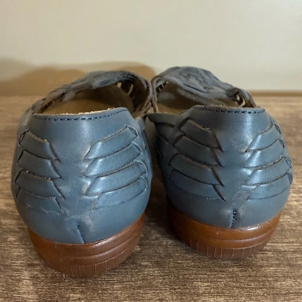 Softspots Huarache Blue Leather Trinidad Sandals Shoes Women’s Sz 9.5 W Boho - Image 8