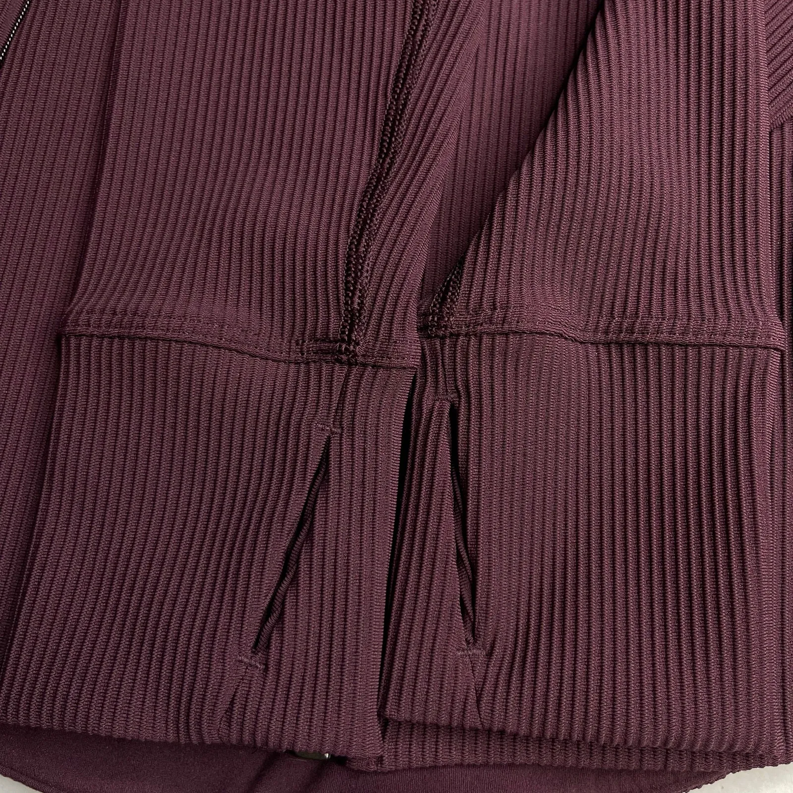 Athleta Salutation Ribbed Jacket womens size M Slate - Image 13