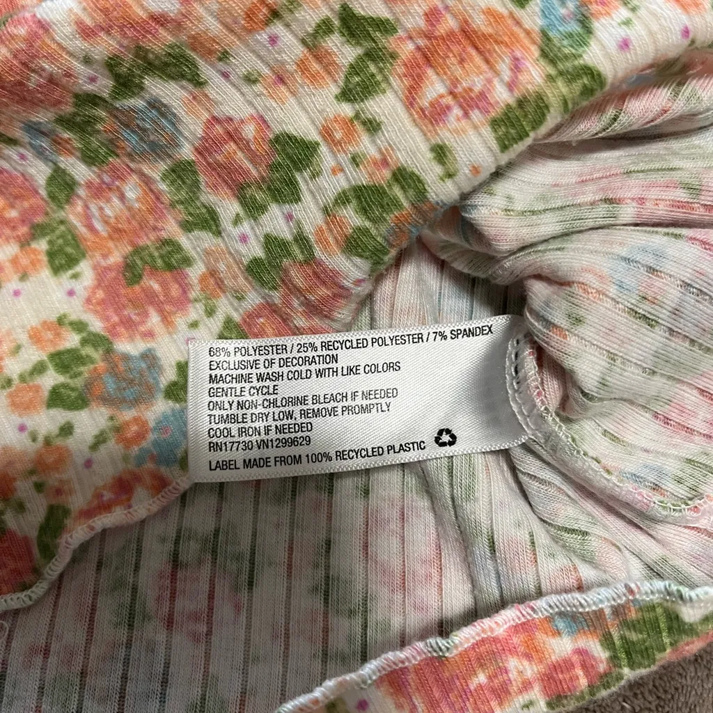 Cottage Core Vintage Floral Lace Trim Cami Tank Top Women’s Sz XS Wild Fable EUC - Image 5