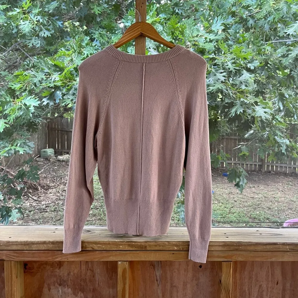 COS Women's Tan Cotton And Yak Pullover Sweater Size XS - Image 2