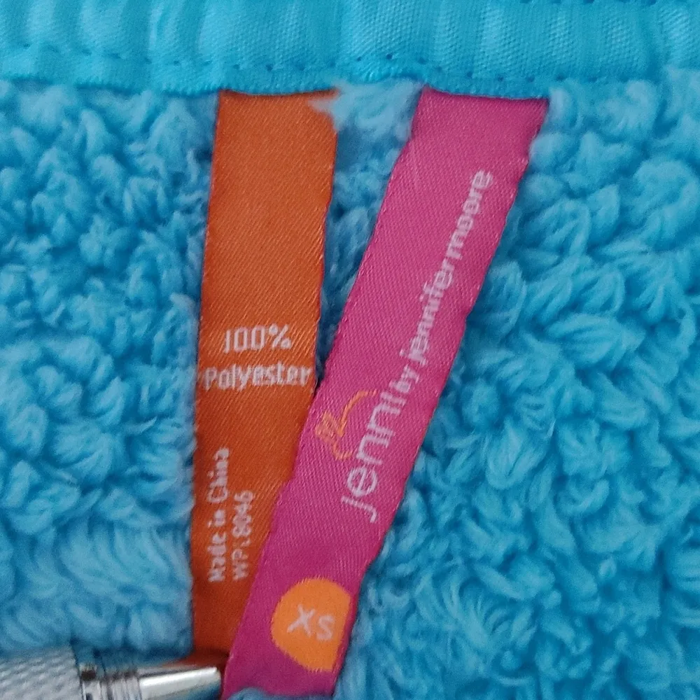 Jennifer Moore Turquoise Blue Fleece Lounge Robe - Image 7