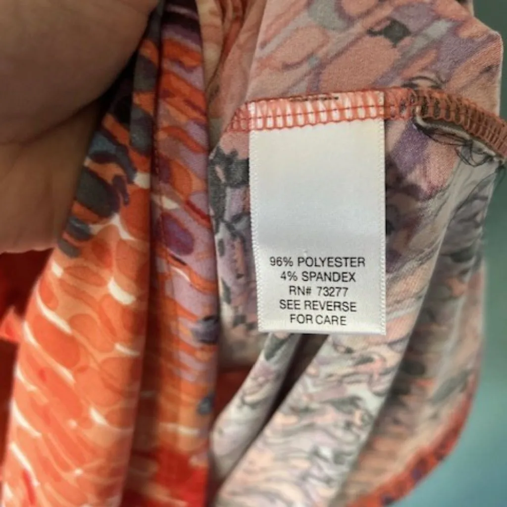 Simply Vera Wang L Sheath V Neck Dress Sleeveless Artsy Stretch Modern Bold Chic - Image 6