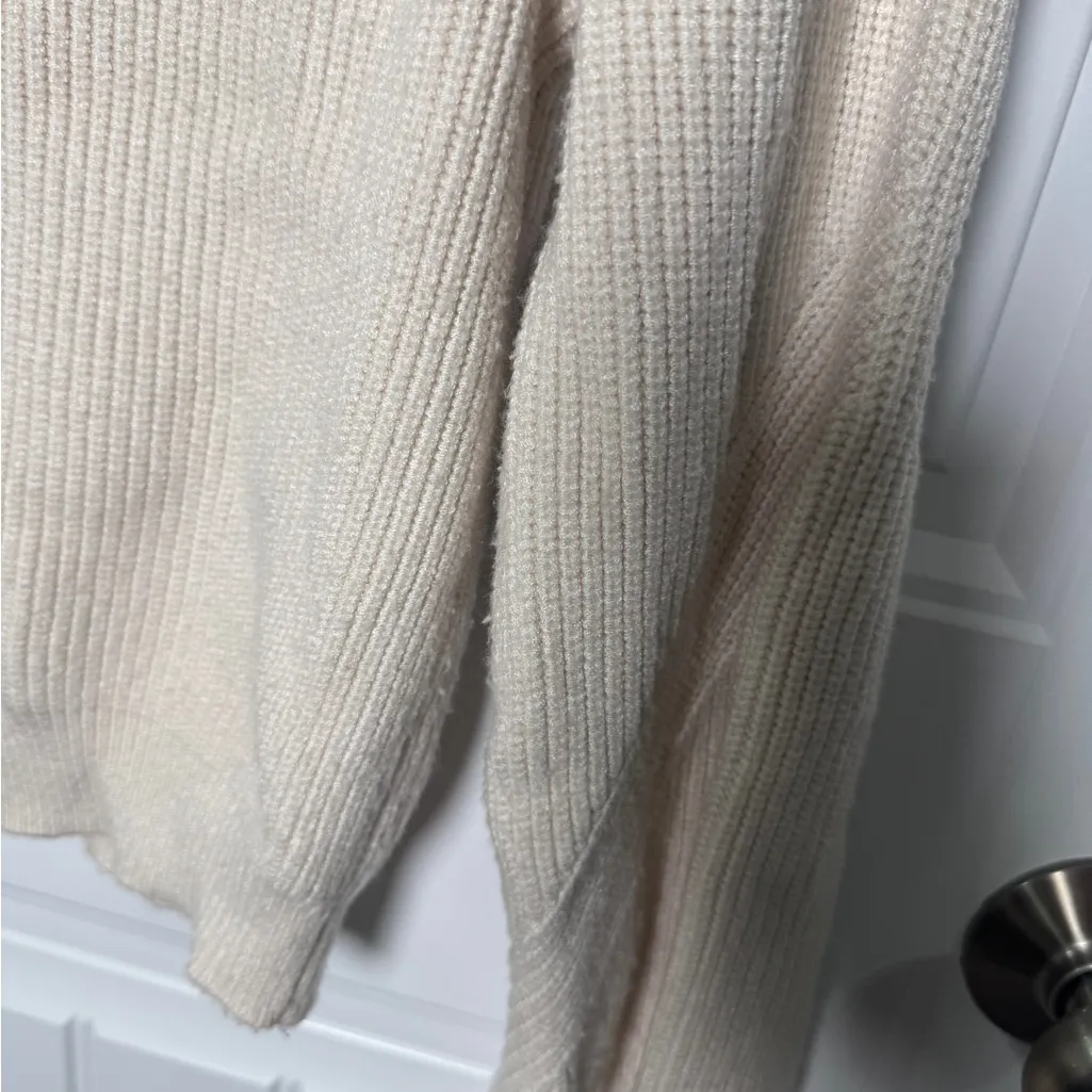 Zara Cream Mock Turtleneck Knit Sweater - Image 6