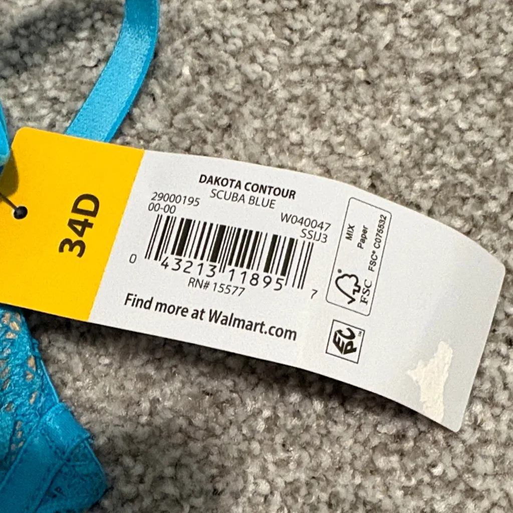 NWT Adore Me 34d Lace Underwire Bra in Turquoise - Image 3