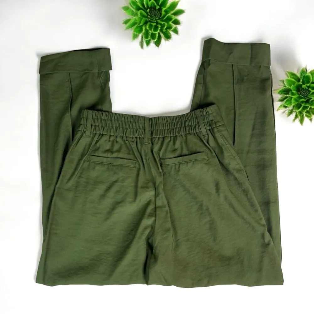 A New Day High-Rise Slim Fit Effortless Pintuck Ankle Pants in Olive - 4 - Image 7