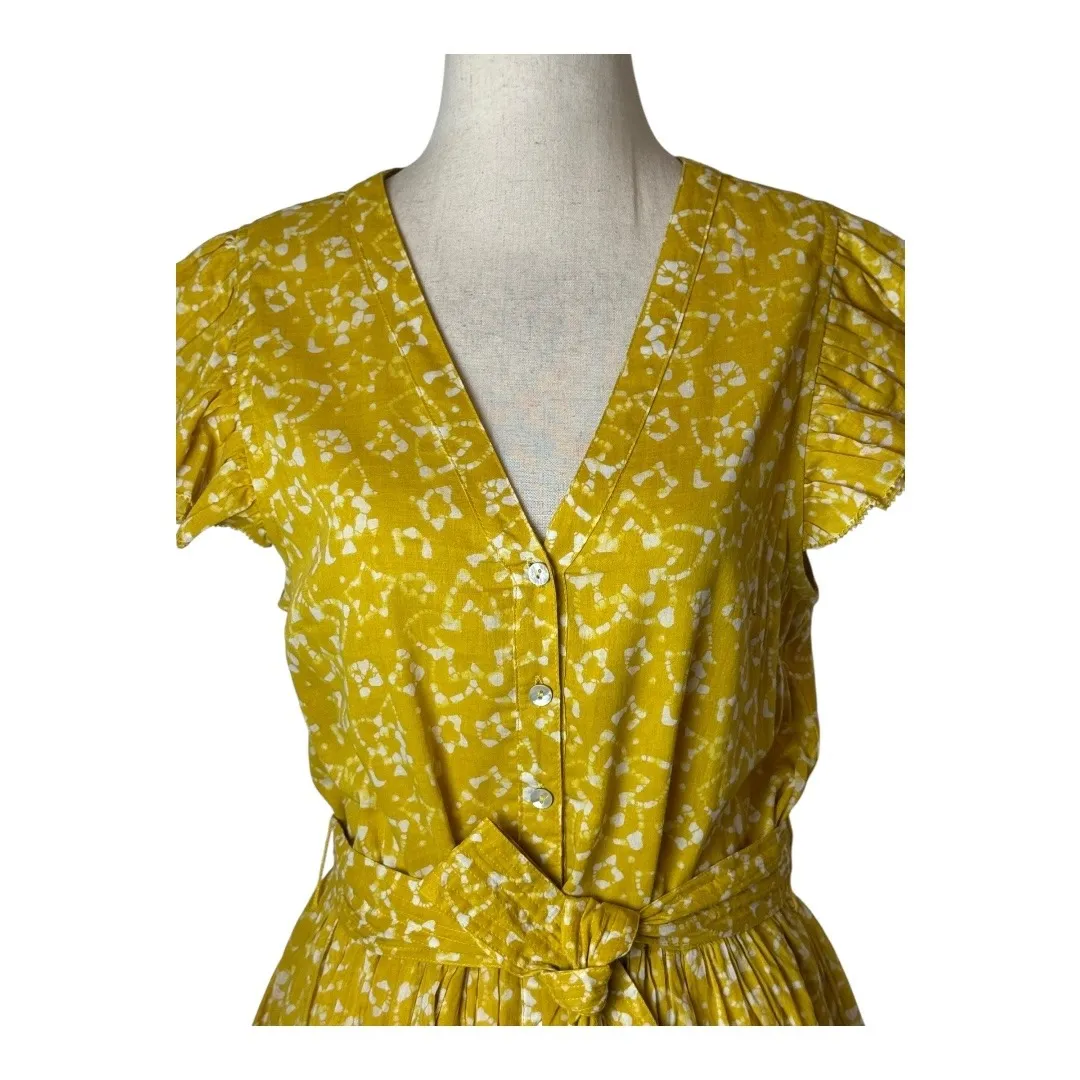 Cleobella Dress‎ Women Small Yellow Cassia Floral Organic Cotton Zia Mini Boho - Image 5