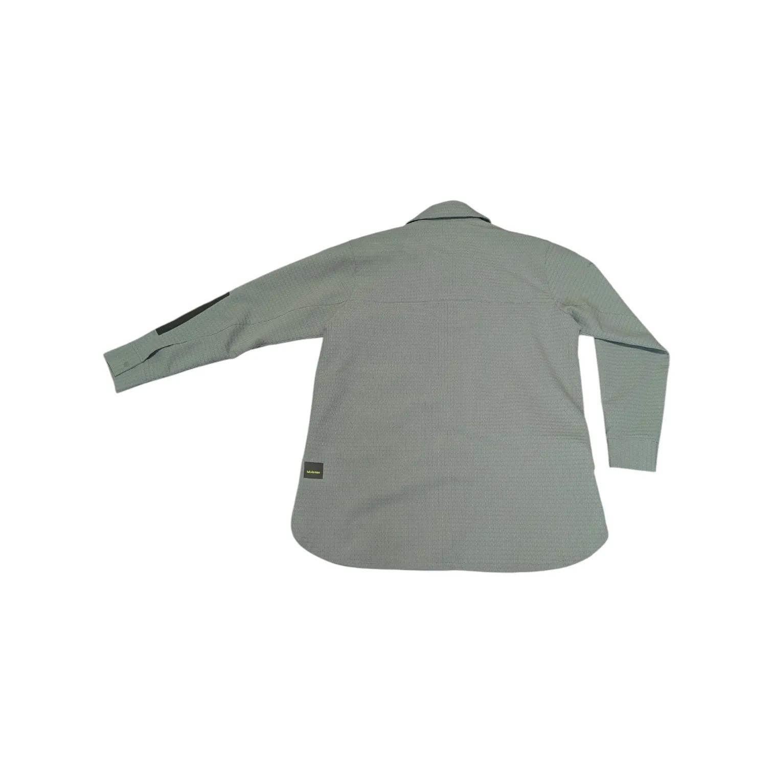 Lululemon Grid Fleece Hiking Overshirt Laurel Green Medium Olive Snap Button Top - Image 2