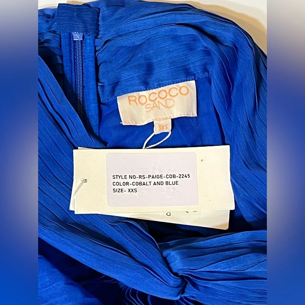 NWT ROCOCO SAND X Long Skirt In Blue, size XXS Blue - Image 6