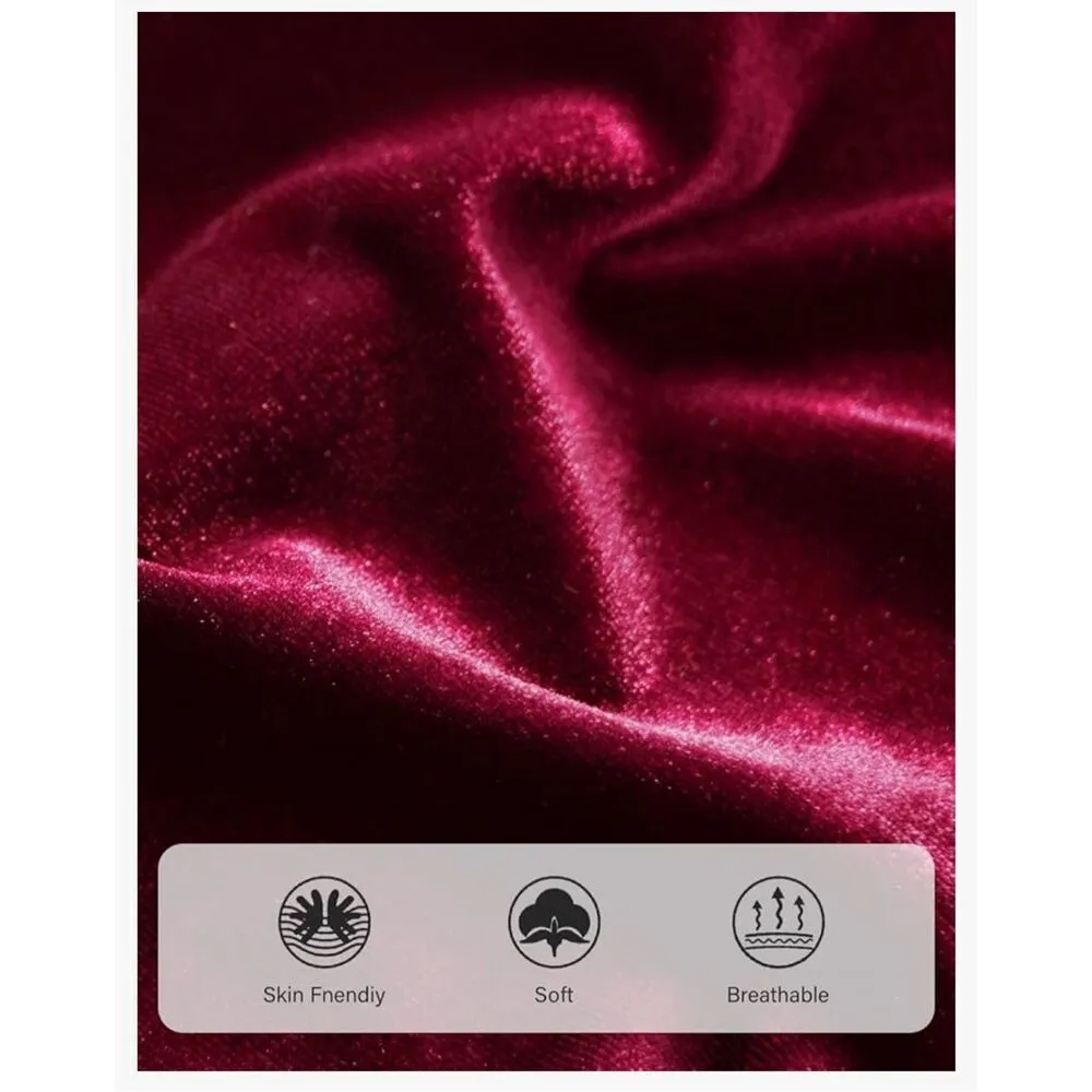 NEW Wine Red Halter Velvet Maxi Cocktail Formal Prom Bridesmaid Dress 2X - Image 7