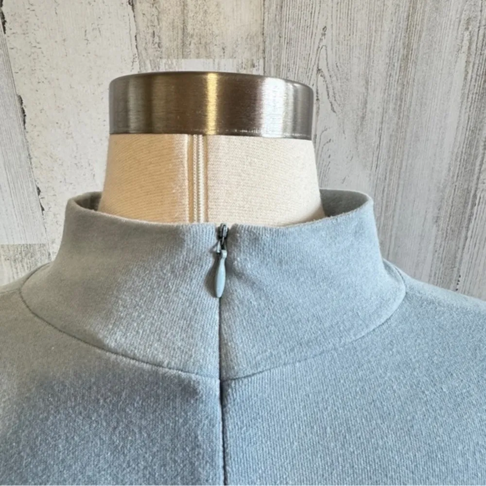 Vintage‎ Equestrian Embroidered Mock Neck Top Large horse Blue - Image 5