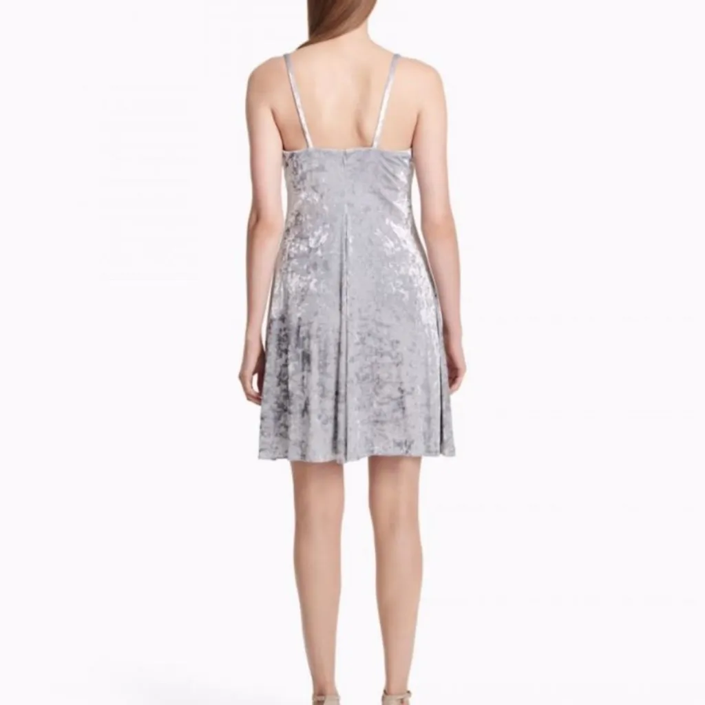Calvin Klein crushed velvet silver Mini Dress in Size 8 NWT - Image 12