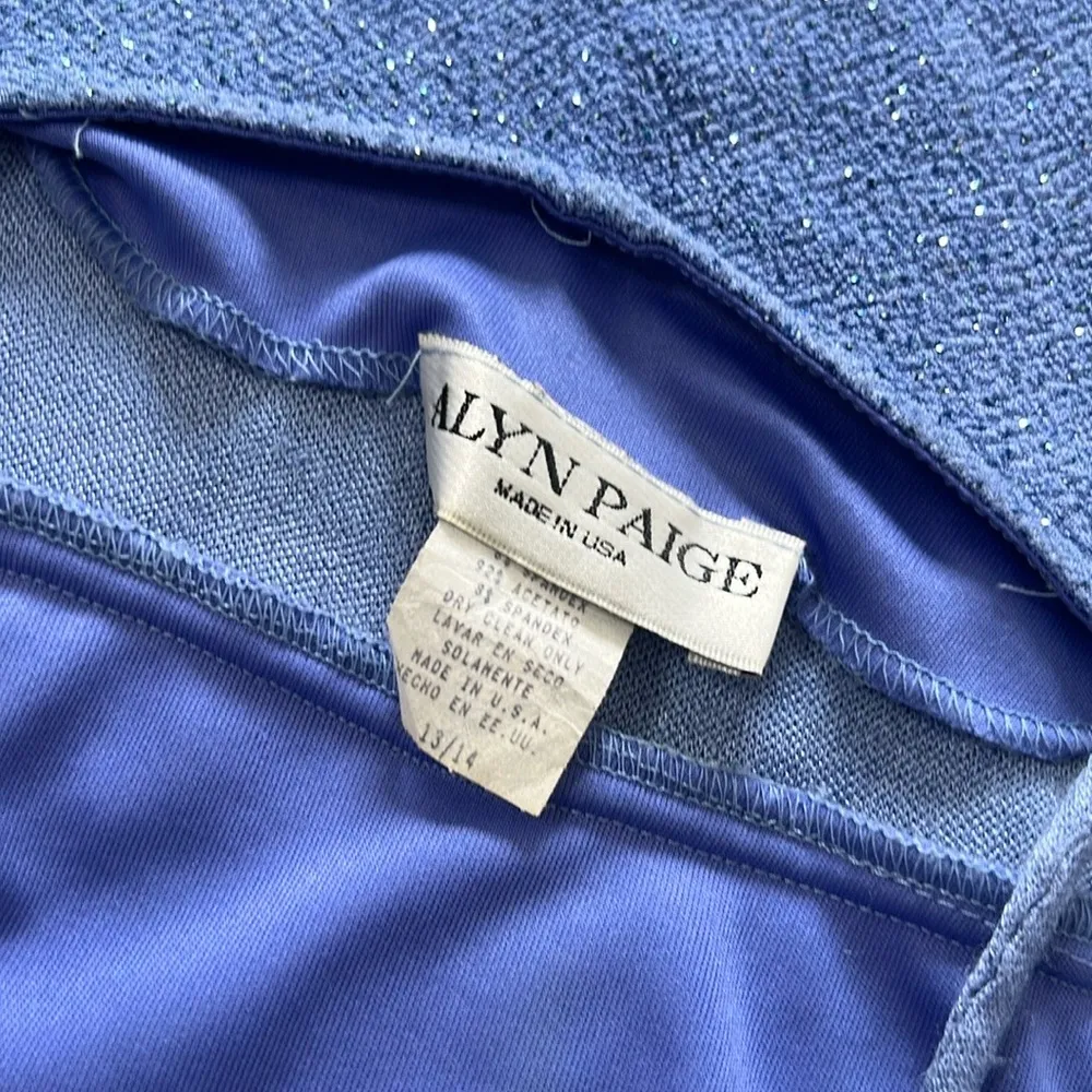 Vintage 90s Sparkly Dress Blue Size undefined - Image 7